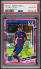 2023 Panini Donruss Lamine Yamal Pink Ice Optic #177 card