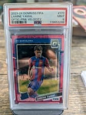 2023 Panini Donruss Lamine Yamal Pink Velocity Optic #177 card