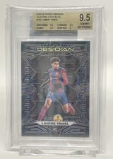 2023 Panini Obsidian Lamine Yamal Blue Electric Etch #152 card