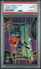 2023 Panini Select FIFA Lamine Yamal Purple Mojo #210 card