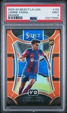2023 Panini Select La Liga Lamine Yamal Orange #136 card