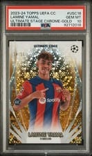 2023 Topps UEFA Club Ultimate Stage Lamine Yamal Gold #USC-16 card