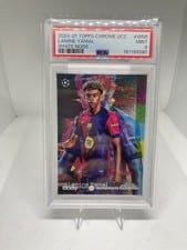 2024 Topps Chrome UEFA White Noise Lamine Yamal #WN-5 card
