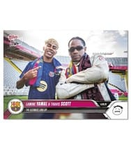 2025 Topps Now Lamine Yamal / Travis Scott #1 card