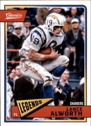2018 Panini Classics Base Set Lance Alworth #180 card