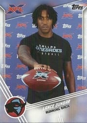 2020 Topps XFL Base Set Lance Dunbar #68 card