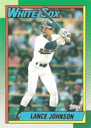 1990 Topps Base Set Lance Johnson #587 card