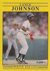 1991 Fleer Base Set Lance Johnson #123 card