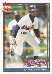 1991 Topps Base Set Lance Johnson #243 card