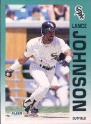 1992 Fleer Base Set Lance Johnson #87 card