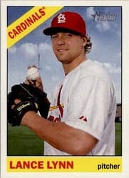 2015 Topps Heritage Base Set Lance Lynn #62 card