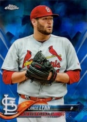 2018 Topps Chrome Sapphire Edition Base Set Lance Lynn #134 card