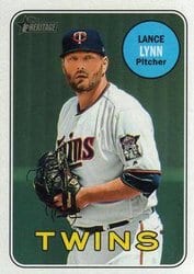 2018 Topps Heritage Base Set Lance Lynn #682 card