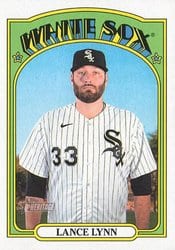 2021 Topps Heritage Base Set Lance Lynn #709 card