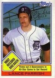 1983 Topps Base Set Lance Parrish #4 card