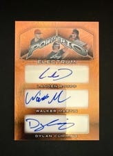 2024 Leaf Electrum Baseball Power Trio Landen Roupp / Walker Martin / Dylan Cumming #PT-8 card
