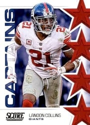 2019 Score Captains Landon Collins #C-16 card