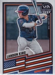 2026 Panini Stars & Stripes Prizm Base Set Landon King #16 card