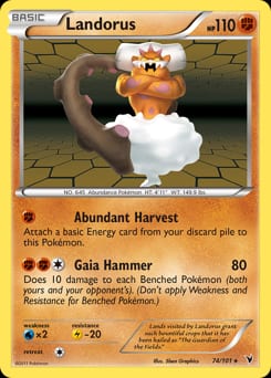 2011 Noble Victories Landorus #74 card