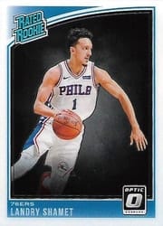 2018-19 Donruss Optic Base Set Landry Shamet #158 card