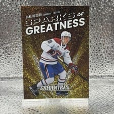 2025-26 Upper Deck Credentials Sparks of Greatness Lane Hutson #SG-14 card
