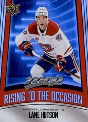 2025-26 Upper Deck MVP Rising to the Occasion Lane Hutson #RO-4 card