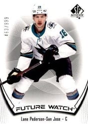 2021-22 SP Authentic Base Set Lane Pederson #108 card