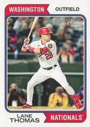 2023 Topps Heritage Base Set Lane Thomas #69 card