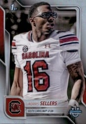 2025 Bowman University Chrome Base Image Variation Refractor LaNorris Sellers #SP-2 card