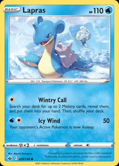 2021 Chilling Reign Lapras #29 card