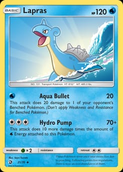 2018 Dragon Majesty Lapras #21 card