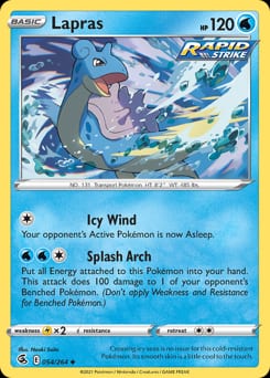 2021 Fusion Strike Lapras #54 card