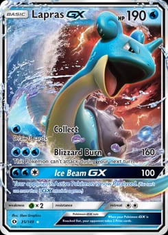 2017 Sun & Moon Lapras-GX #35 card