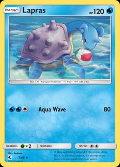 2019 Hidden Fates Lapras #17 card