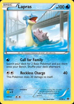 2012 Next Destinies Lapras #25 card