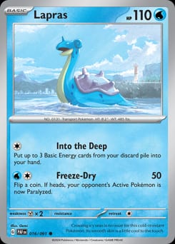 2024 Paldean Fates Lapras #16 card