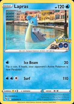 2022 Pokémon GO Lapras #23 card