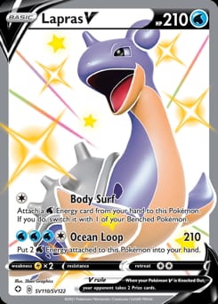 Shining Fates Shiny Vault Lapras V #SV110 card