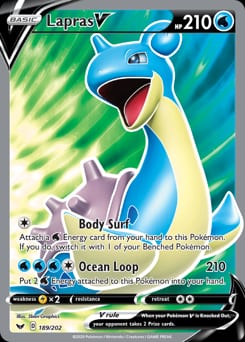 Sword & Shield Lapras V #189 card