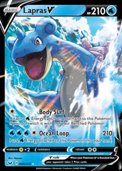 2020 Sword & Shield Lapras V #49 card