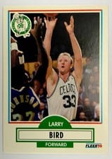 1990 Fleer Larry Bird Error #8 card