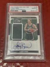 2021-22 Panini One and One Jersey Autographs Larry Bird #JA-LBD