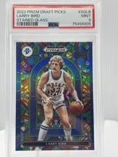2022 Panini Prizm Draft Picks Stained Glass Larry Bird #SG-LB card