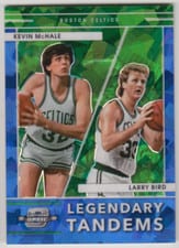 2021 Panini Contenders Optic Legendary Tandems Larry Bird, Kevin McHale Blue Ice #3 card