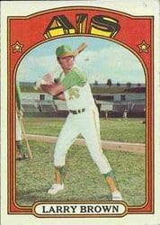 1972 Topps Base Set Larry Brown #279 card