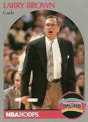 1990-91 Hoops Base Set Larry Brown #328 card