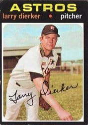 1971 Topps Base Set Larry Dierker #540 card