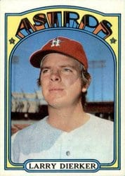 1972 Topps Base Set Larry Dierker #155 card