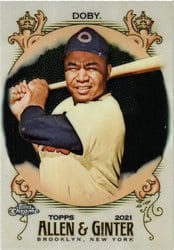 2021 Topps Allen & Ginter Chrome Base Set Larry Doby #87 card
