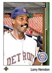 1989 Upper Deck Base Set Larry Herndon #49 card